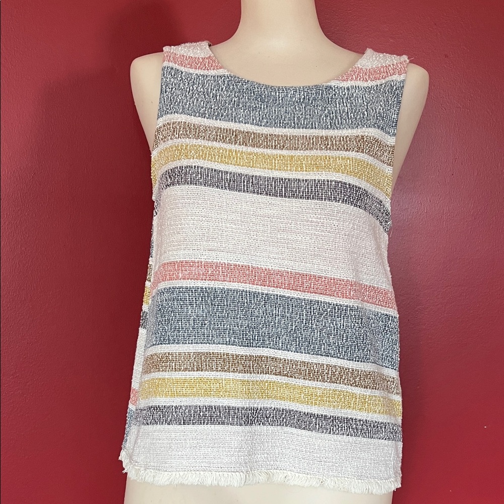Green Envelope Multicolor Striped Tank Top